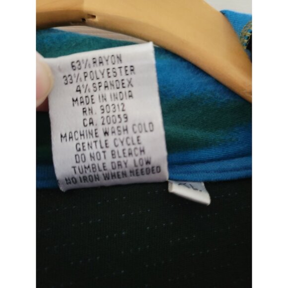 Parsley & Sage Green blue Cowl neck tunic top size XL lagenlook art to wear - Picture 8 of 10